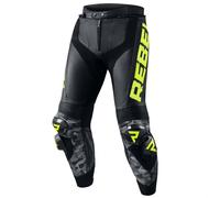 Pantalones de moto Rebelhorn Rebel negro-amarillo fluo liquidación 58