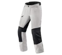 Revit Convergent H2O pantalones textiles impermeables para motocicletas, Plata/Negro, Talla M larga
