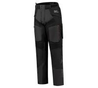 Rusty Stitches Cliff Pantalones textiles impermeables para motocicletas, negro-gris-rojo, tamaño 2XL para Hombres