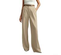 Pantalones de mujer anchos cómodos altos para cintura plisados pantalones | Alto para la cintura, muchos pliegues, pierna ancha, cómodo, ajuste regular