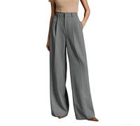 Pantalones de mujer anchos cómodos altos para cintura plisados pantalones | Alto para la cintura, muchos pliegues, pierna ancha, cómodo, ajuste regular