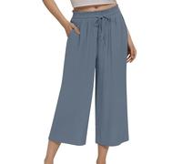 Pantalones de mujer con cintura elástica, talla grande, holgados, holgados, para el Reino Unido, informales, color sólido, pierna ancha, pantalones de pierna recta, forro polar, cómodos, gris oscuro