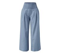 Pantalones de mujer con cintura elástica, talla grande, holgados, holgados, para el Reino Unido, pierna ancha, color sólido, pantalones casuales para mujer, pierna recta, cómodos, forro polar, a la