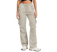 Pantalones de mujer con cordón pantalones de cigarrillo mujer elegantes pantalones casuales de playa con muchos bolsillos largos anchos transpirables suaves de trabajo para vacaciones, oficina, casa o