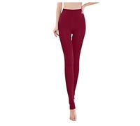 Pantalones de mujer con forro de invierno, pantalones de yoga ajustados de cintura alta, leggins deportivos informales, leggings de felpa opacos, elásticos, pantalones térmicos, cómodos, control de