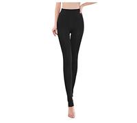 Pantalones de mujer con forro de invierno, pantalones de yoga ajustados de cintura alta, leggins deportivos informales, leggings de felpa opacos, elásticos, pantalones térmicos, cómodos, control de