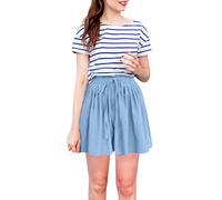 Pantalones de Mujer De Gran Tamaño Chic, Pantalón Corto Mujer De Gran Tamaño Pantalones Piernas Anchas Corsario Ocio Al Aire Libre Pant Con Cordón De Ajuste Pantacourt Juventud Pant Cómodo Pants