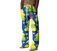 Pantalones de Navidad estampados divertidos para hombre, pantalones de bolsillo estampados casuales de gran tamaño para exteriores, vacaciones, fiestas, regalos de Navidad, Mr3, XXL