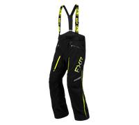 FXR Helium Lite Pantalones baberos para motos de nieve, negro-amarillo, tamaño S