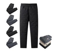 Pantalones De Nieve, Joggers Unisex Con Forro Polar De Lana De Cordero, Pantalones Casuales Gruesos De Invierno Y A Prueba De Frío De Talla Grande pantalones chándal ( Color : Black A , Size : 6XL )