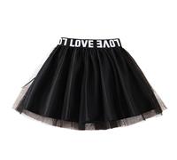 Pantalones de niña 128 San Valentín para niñas de vacaciones, fiestas, ballet, faldas, disfraz, fiesta, danza, falda para niños, pantalones cortos, Negro , 4-5 años