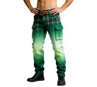 Pantalones de ocio de moda con estampado de St Day, ajuste cómodo, ideal para el día a día, vacaciones, versátiles, combinables con tops, fáciles de limpiar, se pueden usar durante todo el año, Verde