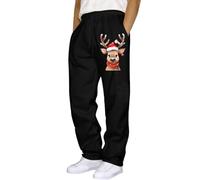 Pantalones de ocio para hombre de moda para estilo informal hip-hop, estilo callejero con práctico manguito con cordón, bolsillo funcional, Negro , S