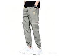 Pantalones de ocio para hombre, delgados, holgados, con patrón de impresión, cintura elástica, cintura en el tobillo, pantalones deportivos para vacaciones, uso diario, club, primavera, verano