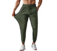 Pantalones de ocio para hombre, transpirables, ligeros, de secado rápido, pantalones de verano, pantalones de entrenamiento de verano, elásticos, pantalones de chándal con cordón, pantalones