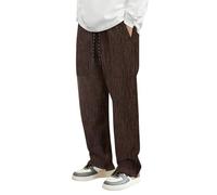 Pantalones de pana con cintura elástica para hombre, pantalones de trabajo con forro polar, pantalones de trabajo para hombre grande y alto, pantalones de correr de invierno con bolsillos, pantalones