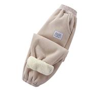 Pantalones de pana genéricos para bebé niña y niño, pantalones de running atléticos y activos, forro polar grueso cálido para el invierno (Khaki,5-6 años)