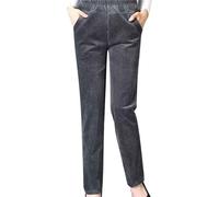Pantalones de pana para mujer, cintura alta, forrados, pantalones de ocio, gruesos con forro polar, pantalones térmicos de invierno, pantalones chinos delgados, pantalones chinos rectos, pantalones de