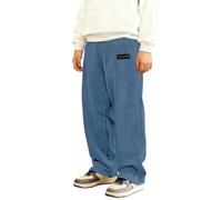 Pantalones de Pana para niño, clásicos, de Pierna Recta, Informales, Suaves, cómodos, Resistentes, para el Uso Diario Escolar. (Blue, 11-12 Years)