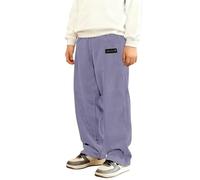 Pantalones de Pana para niño, clásicos, de Pierna Recta, Informales, Suaves, cómodos, Resistentes, para el Uso Diario Escolar. (Purple, 11-12 Years)