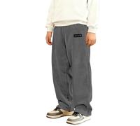 Pantalones de Pana para niño, clásicos, de Pierna Recta, Informales, Suaves, cómodos, Resistentes, para el Uso Diario Escolar. (Grey, 13-14 Years)