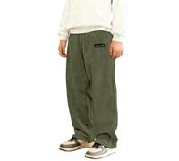 Pantalones de Pana para niño, clásicos, de Pierna Recta, Informales, Suaves, cómodos, Resistentes, para el Uso Diario Escolar. (Army Green, 13-14 Years)