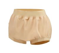 Pantalones de pañales para adultos impermeables, reutilizables goma cintura alta, absorbentes plástico ropa interior, beige, S