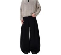 Pantalones de paracaídas para Hombre, Pantalones Cargo Holgados Informales, Tipo Harem Jogger con Bolsillos, Abertura con botón a presión, Color Negro, Talla XL.