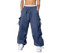 Pantalones de paracaidismo para hombre Y2K Streetwear Hip Hop Sporthose Monocolor Pantalones Cargo Trabajo Pantalones Cargo Pantalones de Trabajo Pantalones Cargo Varios Bolsillos Pantalones