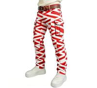 Pantalones de payaso coloridos para mujer y hombre, pantalones cargo con varios bolsillos, para fiestas, para el tiempo libre, disfraces, para carnaval, pierna recta, pantalones de tela transpirables