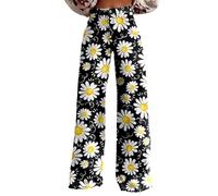 Pantalones de percusión para mujer, diseño de flores, pantalones cargo de cintura alta, holgados, pantalones de verano, pierna recta, vintage, pantalones casuales, estilo retro, Y2K, adolescentes