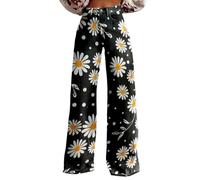 Pantalones de percusión para mujer, diseño de flores, pantalones cargo de cintura alta, holgados, pantalones de verano, pierna recta, vintage, pantalones casuales, estilo retro, Y2K, adolescentes