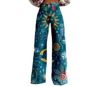 Pantalones de percusión para mujer, diseño de flores, pantalones cargo de cintura alta, holgados, pantalones de verano, pierna recta, vintage, pantalones casuales, estilo retro, Y2K, adolescentes