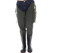 Pantalones De Pesca Impermeables De Punto Para Hombre, Zapatos De Agua Hasta La Rodilla, Pantalones De Pierna De PVC, Botas De Pesca Antideslizantes Para Exteriores, Botas De Pesca,Verde,44 EU