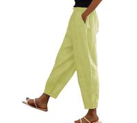 Pantalones de pierna recta a rayas para mujer, pantalones elásticos de cintura alta, pantalones cortos, pantalones elásticos, pantalones casuales de ajuste holgado, pantalones ligeros holgados de