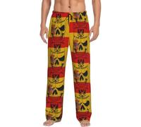 Pantalones de pijama con estampado de calavera de bandera española para hombre, pantalones de pijama con bolsillos, cintura elástica, cómodos y suaves, regalos para hombre, Negro, S