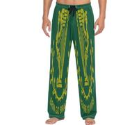 Pantalones de pijama de algodón para hombre, holgados, pierna recta, con bolsillos, Erin Go Bragh Bandera Irlanda Verde, XX-Large
