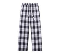 Pantalones de pijama largos a cuadros para hombre, pantalones de pijama de invierno, cálidos, informales, sueltos, largos, con bolsillos y cordón, pantalones de pijama suaves, pantalones de ocio,