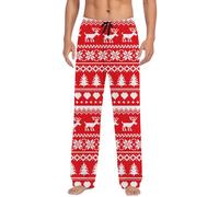 Pantalones de pijama largos para hombre, de Navidad, de algodón, a cuadros, pantalones de dormir cómodos, cómodos, pantalones de salón, a cuadros, para hombre, festivos, Navidad, para el tiempo libre