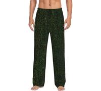 Pantalones de pijama para hombre con estampado de fórmula matemática, con bolsillos, pantalones de pijama largos para dormir, Negro, XL