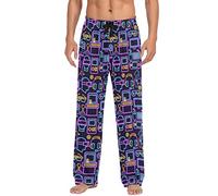 Pantalones de pijama para hombre, pantalones de descanso con bolsillos, Ordenador multijuego, XXL