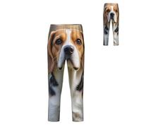 Pantalones de pijama para hombre, pantalones de pijama suaves para perro, con bolsillos, pantalones de pijama para dormir, Negro, S