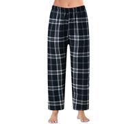 Pantalones de pijama para mujer, pantalones de pijama a cuadros de pierna ancha, pantalones suaves casuales para camas, ropa de dormir sueltos, pantalones de dormir ligeros y suaves, pantalones de