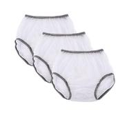 Pantalones de plástico for adultos, ropa interior impermeable, cubierta de pañal for hombres y mujeres, calzoncillos protectores de incontinencia reutilizables a prueba de fugas(Black border,Large)