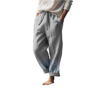 Pantalones de playa ligeros de algodón de bambú, cáñamo, pantalones de verano para hombre, informales, rectos, ligeros, elásticos, pantalones de chándal para hombre, pantalones de ocio, cómodos y