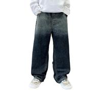 Pantalones De Portero Niño - Pantalones Vaqueros Casuales para Niños Pantalones Anchos De Pierna Recta para Otoño E Invierno con Forro Polar Gruesos Cálidos Y Cómodos