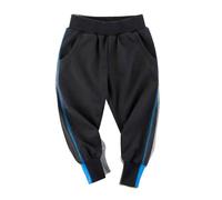 Pantalones de running para niño de cintura alta sudaderas cintura elástica casual moda entrenamiento pantalones Y2k elástico deporte casual Trousers sudaderas para niños y niñas, A-le negro, 8-9 Años