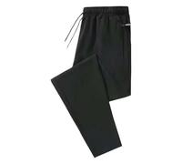 Pantalones de seda de hielo para hombre, informales, ligeros, para el hogar, pantalones de trabajo holgados, de verano, elásticos, de cintura, para correr, para el tiempo libre, leggings de fitness al
