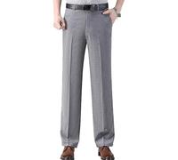 Pantalones de seda súper elásticos cómodos para uso diario, versión clásica, suave, transpirable, pantalones de seda para hombre, pantalones casuales de secado rápido, Gris-h, 6XL