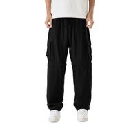 Pantalones de senderismo para hombre, con cremallera, pantalones cargo largos, cortos, pantalones de trekking, cómodos, pantalones de tormenta, pantalones tácticos, pantalones de exterior